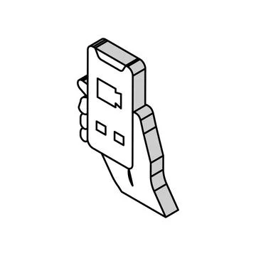 Phone video calling isometric icon vector illustration Illustrazione stock