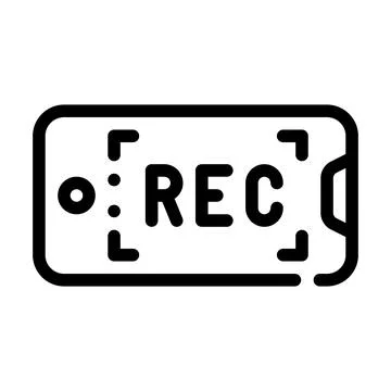 Phone video camera line icon vector illustration Stock Illustration