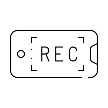 Phone video camera line icon vector illustration イラスト素材