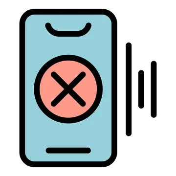 Phone voice command icon color outline vector Illustrazione stock