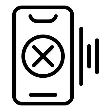 Phone voice command icon, outline style 스톡 일러스트