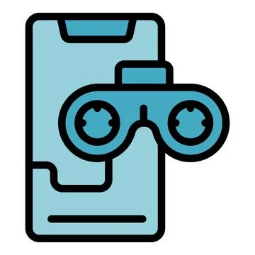 Phone vr icon vector flat Stock Illustration