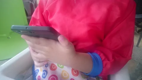 Phone vs Eating Stock Footage 145845121