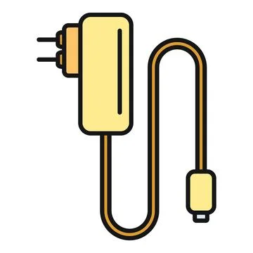 Phone wall adapter charger with usb cable Stock Illustration