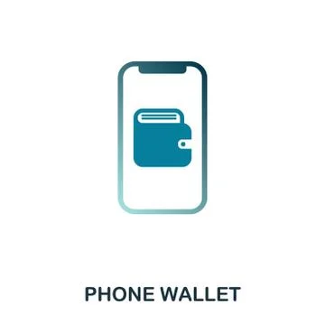Phone Wallet icon. Flat style icon design. UI. Illustration of phone wallet icon Stock Illustration