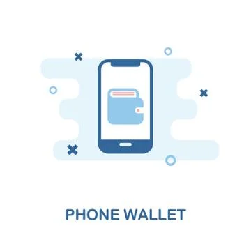 Phone Wallet icon. Simple element illustration. Phone Wallet pixel perfect icon Stock Illustration