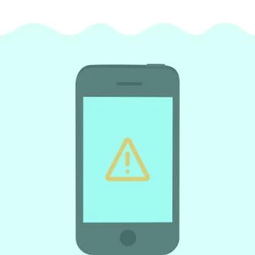 Phone in water. Stock Illustration