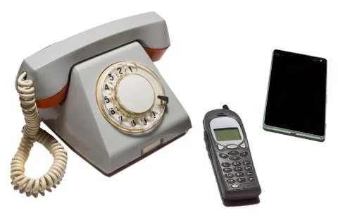 Phone on a white background Stock Photos