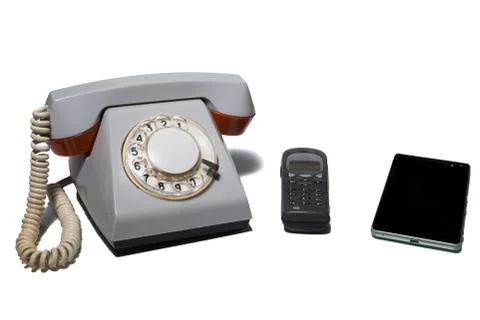 Phone on a white background Stock Photos