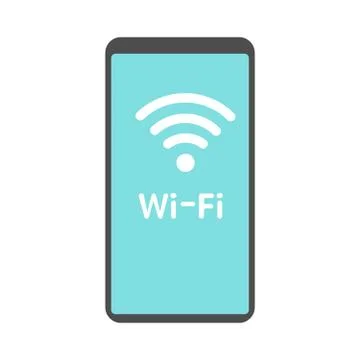 PHONE WIFI icon vector Stock Illustration