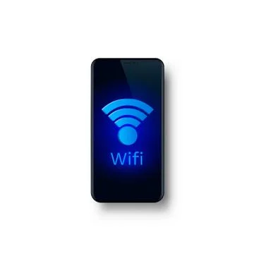 Phone wifi screen, object electronics, techology sign. 스톡 일러스트