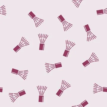 Phone wire cable glyph seamless pattern Stock Illustration