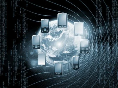 Phone World Illustrazione stock