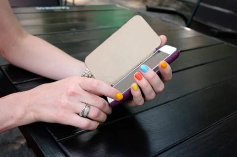 Phone in your hands Stock Photos