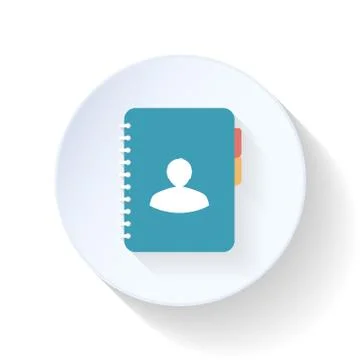 Phonebook flat icon Stock Illustration