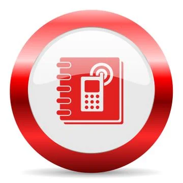 Phonebook glossy web icon Stock Illustration