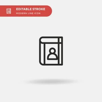 Phonebook Simple vector icon. Illustration symbol design template for web mob 스톡 일러스트