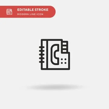 Phonebook Simple vector icon. Illustration symbol design template for web mob イラスト素材