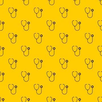 Phonendoscope pattern vector Stock Illustration