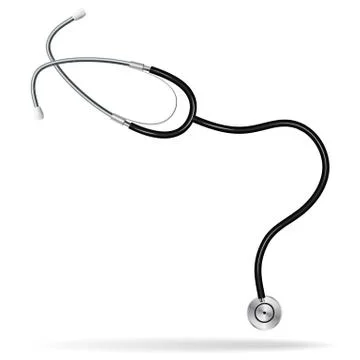 Phonendoscope. Realistic image. Isolated object on white background. Vector. Stock Illustration