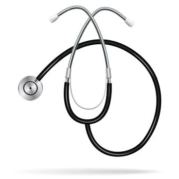 Phonendoscope. Realistic image. Isolated object on white background. Vector. Stock Illustration