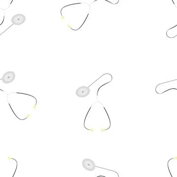 Phonendoscopes seamless pattern colored Stock-Illustration