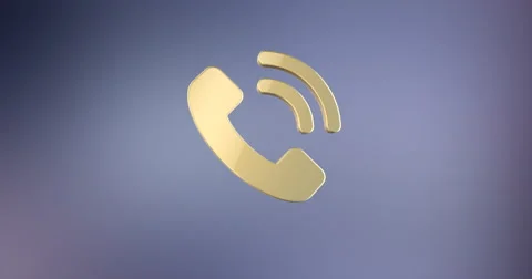 PhoneRing Gold 3d Icon Stock Footage 67354410