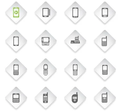 Phones icon set Stock Illustration