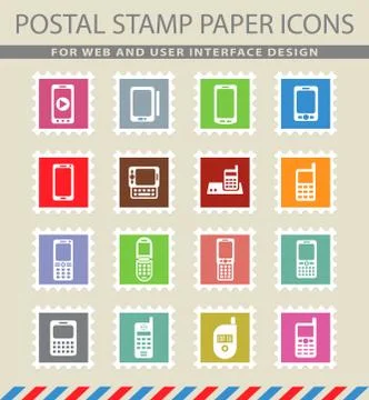 Phones icon set Stock Illustration