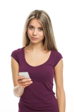 Phoning and looking Stock Photos