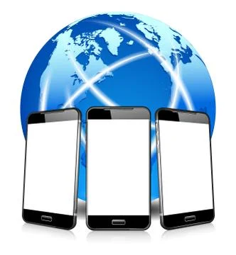 Phoning Ringing Icon Phone Cell Smart Mobile 3D and 2D Stock Illustration