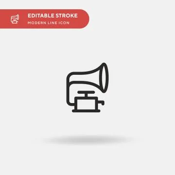 Phonograph Simple vector icon. Illustration symbol design template for web mo Stock Illustration