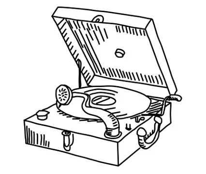 Phonograph. Vector illustration on white background Stock Illustration