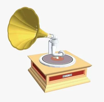 Phonograph,vector,architectural decoration, architectural style Stock Illustration