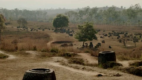 Phonsavan - Plain of Jars (Laos) Video stock 74202970