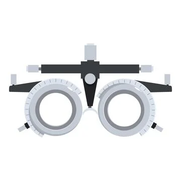 Phoropter determining eye refraction for perfect vision Illustrazione stock