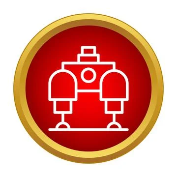 Phoropter eye exam vision testing equipment icon Stock Illustration