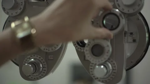 Phoropter eye test Stock Footage 264096002