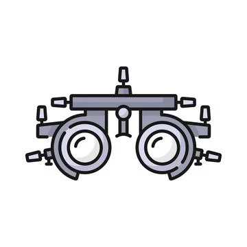 Phoropter icon, eye optometry and diagnostic Illustrazione stock