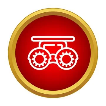 Phoropter icon representing eye exam and vision test Stock Illustration