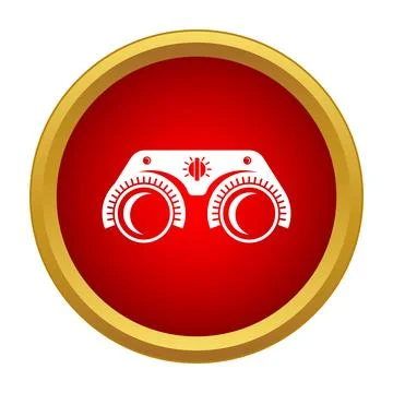 Phoropter icon showing vision testing equipment 스톡 일러스트