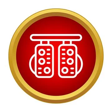 Phoropter vision test machine optical instrument icon Stock Illustration