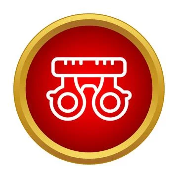 Phoropter vision testing medical eye examination equipment icon Ilustração Stock