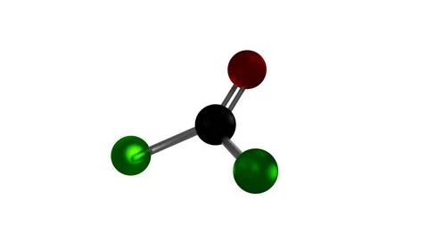 Phosgene Molecule over White Background0 Ilustração Stock