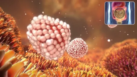 Phosphate balance inside human body. 3d visualization of human body with bala Stock Footage 219318257