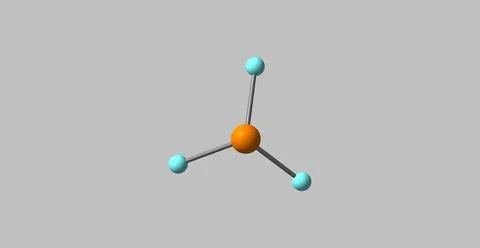 Phosphine molecular structure isolated on grey Stock Illustration