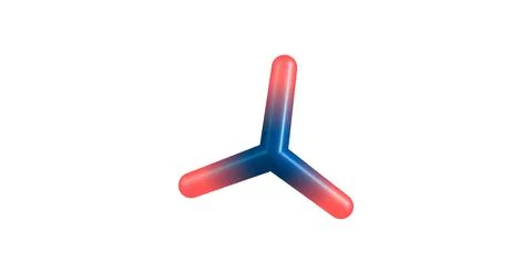 Phosphine molecular structure isolated on white Stock Illustration