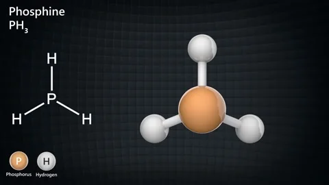 Phosphine PH3. Seamless loop. Stock Footage 153894766