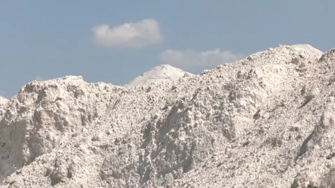 Phosphogypsum stack of chemical production wastes and oil Stock Footage 328456318