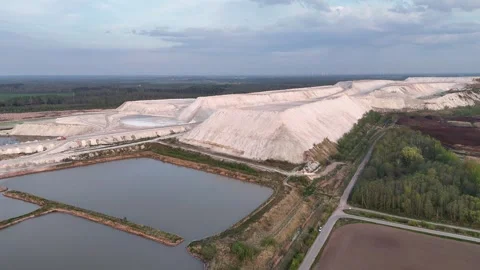 Phosphogypsum Waste Heaps in Lithuania Stock Footage 310016219
